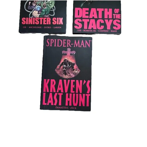 Set of 3 Spider-Man HC Graphic Novel Marvel New Comics Superhero Classics